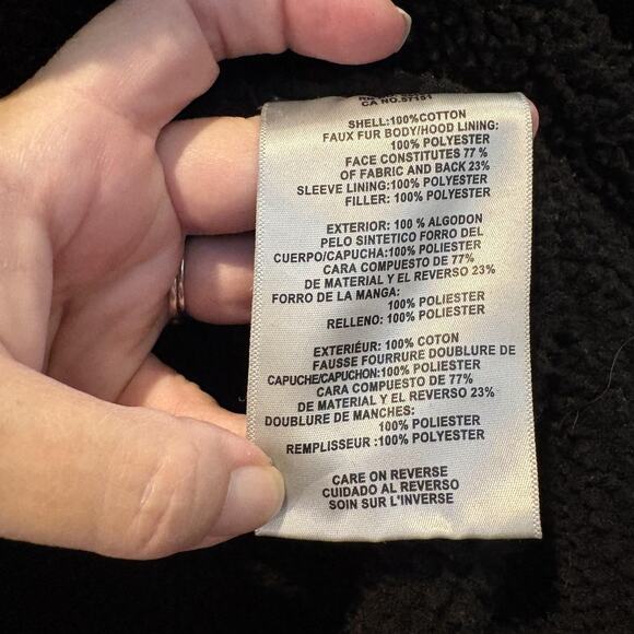 Levi's Jacket Mens Large Black Sherpa Lined Corduroy Hooded Trucker Winter Coat - Picture 13 of 16